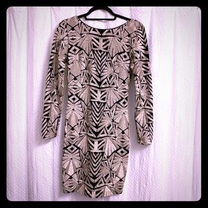 Low back Art Deco sequin dress (like new)